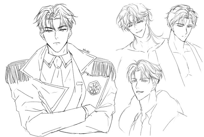 rough sketch bust up